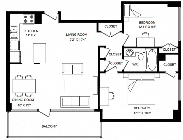 Floor plan layout diagram for 2G Renovation 3